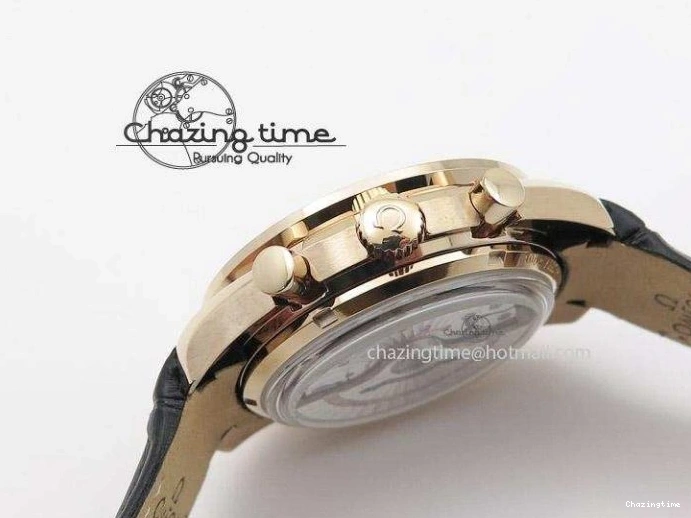 0426 Speedmaster ’57 RG Chrono AXF Best Edition On Black Leather Strap A Colorful 8284